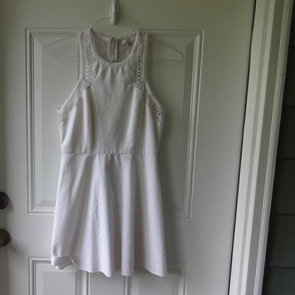 American Eagle Outfitters white cotton sundress size 4, a line sleeveless lined